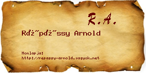 Répássy Arnold névjegykártya